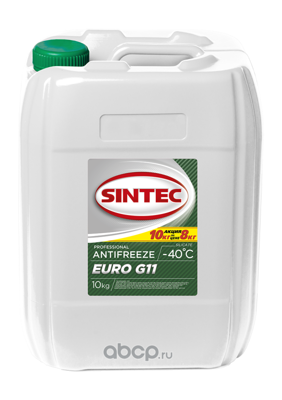 Sintec Антифриз -40 Euro ( зелёный) 10кг